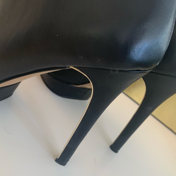 Vince Camuto Black & Gold Leather Stiletto Bootie - Picture 6 of 11